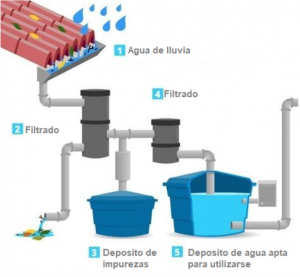Sistema de captación y almacenamiento de agua pluvial para el riego de jardines